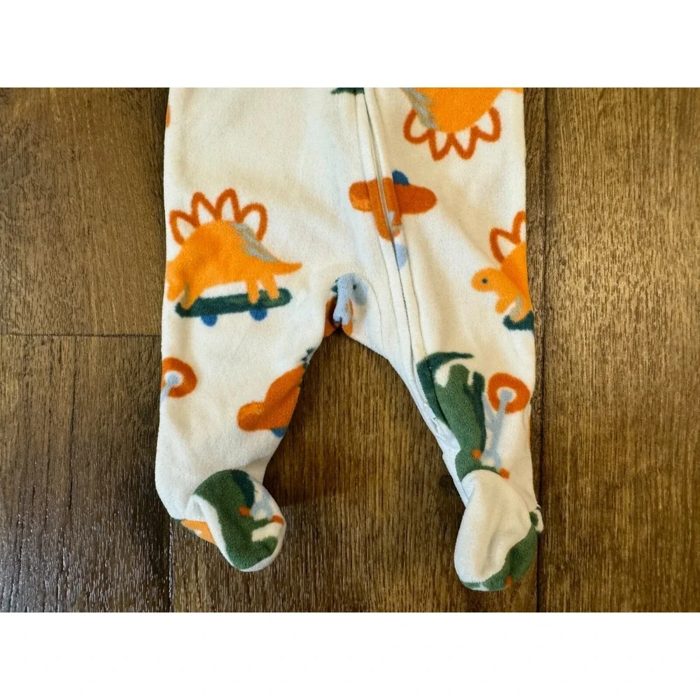 Carters Preemie Baby Boy Sleeper Outfit Romper Fleece Dinosaur Reborn